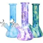 Marbled Glass Beaker Water Pipe - Haze Smoke Shop USA - Vaporizers Super Store