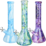 Marbled Glass Beaker Water Pipe - Haze Smoke Shop USA - Vaporizers Super Store