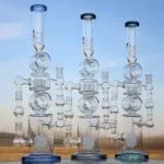 Massive Dual Perc Recycler Style Water Pipe - Haze Smoke Shop USA - Vaporizers Super Store
