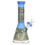 Mushroom Melange Etched Beaker Glass Water Pipe - Haze Smoke Shop USA - Vaporizers Super Store