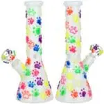 Paws for the Cause Glow in Dark Beaker Water Pipe - Haze Smoke Shop USA - Vaporizers Super Store