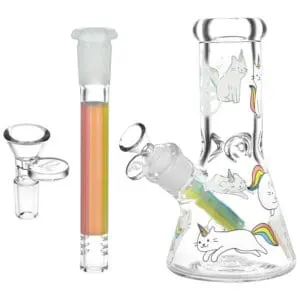 Pulsar Caticorns Design Glass Beaker Water Pipe - Haze Smoke Shop USA - Vaporizers Super Store
