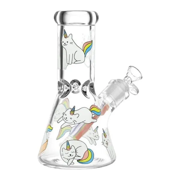 Pulsar Caticorns Design Glass Beaker Water Pipe - Haze Smoke Shop USA - Vaporizers Super Store