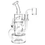 Pulsar Debonaire Diamond Triple Perc Glass Recycler Dab Rig - Haze Smoke Shop USA - Vaporizers Super Store