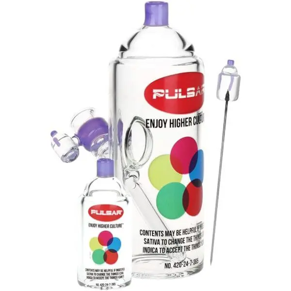 Pulsar Graffiti Series Spray Paint Glass Water Pipe Set - Haze Smoke Shop USA - Vaporizers Super Store