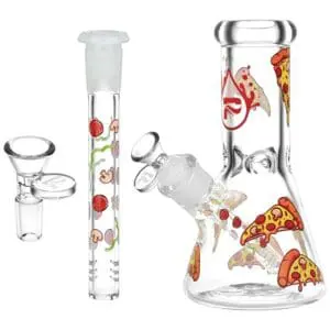 Pulsar Pizza Design Glass Beaker Water Pipe - Haze Smoke Shop USA - Vaporizers Super Store