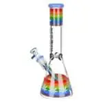 Pulsar Rainbow Pride Glow Glass Beaker Water Pipe - Haze Smoke Shop USA - Vaporizers Super Store