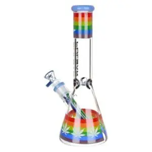 Pulsar Rainbow Pride Glow Glass Beaker Water Pipe - Haze Smoke Shop USA - Vaporizers Super Store