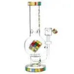 Pulsar Rubik's Cube Perc Bubble Base Glass Water Pipe - Haze Smoke Shop USA - Vaporizers Super Store