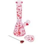 Pulsar Valentine's XOXO Glass Beaker Water Pipe & Hand Pipe Set - Haze Smoke Shop USA - Vaporizers Super Store