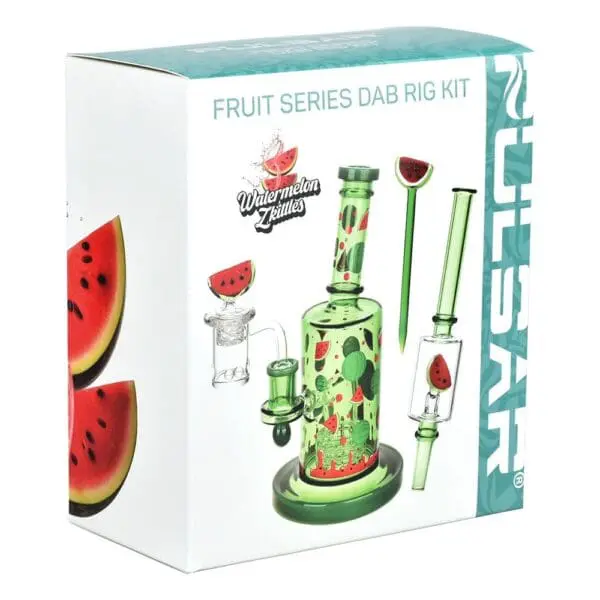 Pulsar Watermelon Zkittles Glow In The Dark Dab Rig Kit - Haze Smoke Shop USA - Vaporizers Super Store