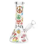 Pulsar World Peace Beaker Glass Water Pipe - Haze Smoke Shop USA - Vaporizers Super Store