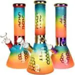 Rainbow Honeycomb Glass Water Pipe