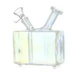 Retro TV Electroplated Glass Water Pipe - Haze Smoke Shop USA - Vaporizers Super Store