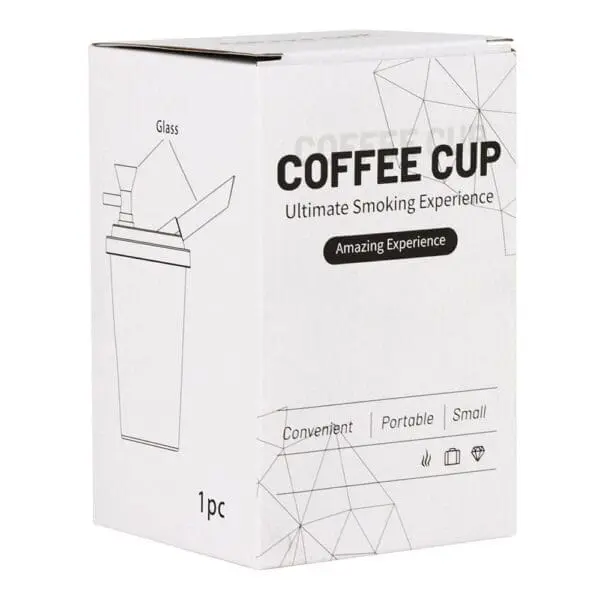 Secret Sip Coffee Cup Acrylic Bubbler - Haze Smoke Shop USA - Vaporizers Super Store