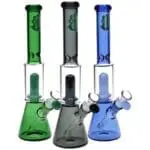 SeshGear Double Chamber Glass Beaker Water Pipe - Haze Smoke Shop USA - Vaporizers Super Store