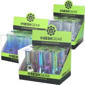 SeshGear Glass Mini Water Pipe - Haze Smoke Shop USA - Vaporizers Super Store