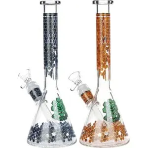 SeshGear Honeycomb Beaker Glass Water Pipe - Haze Smoke Shop USA - Vaporizers Super Store