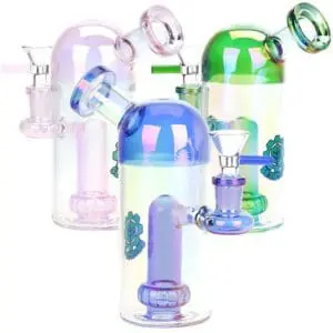 SeshGear Space Dome Showerhead Perc Electroplated Glass Water Pipe - Haze Smoke Shop USA - Vaporizers Super Store