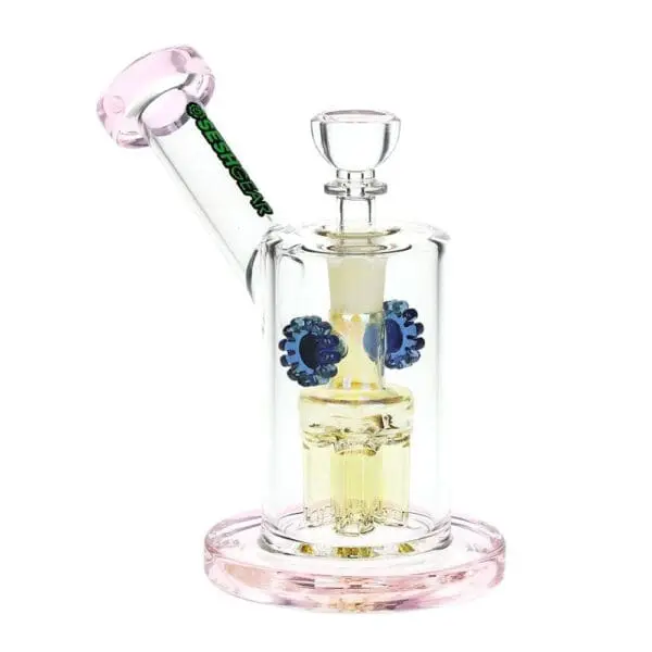 SeshGear Steampunk Gears Fumed Perc Glass Water Pipe - Haze Smoke Shop USA - Vaporizers Super Store