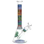SeshGear Tehchnicolor Zig Wag Beaker Glass Water Pipe - Haze Smoke Shop USA - Vaporizers Super Store