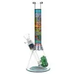 SeshGear Tehchnicolor Zig Wag Beaker Glass Water Pipe - Haze Smoke Shop USA - Vaporizers Super Store