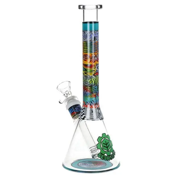 SeshGear Tehchnicolor Zig Wag Beaker Glass Water Pipe - Haze Smoke Shop USA - Vaporizers Super Store