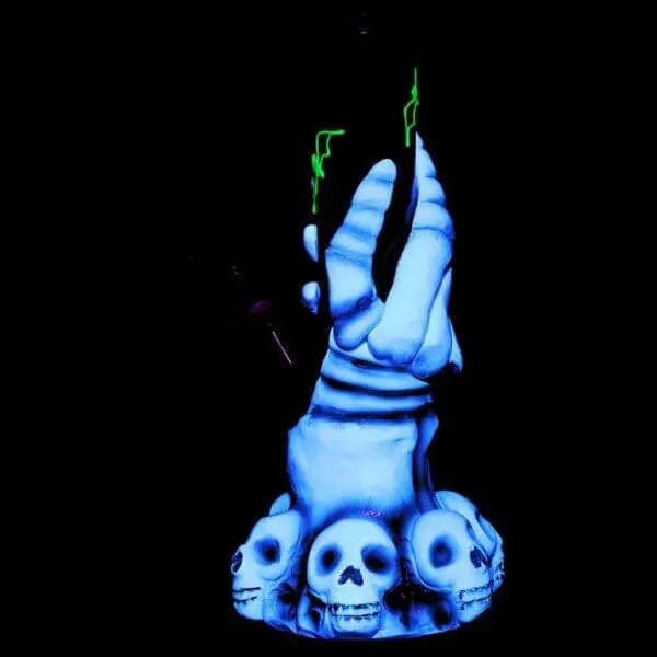 Skelly Grip w/ Bats Straight Tube Glass Water Pipe - Haze Smoke Shop USA - Vaporizers Super Store