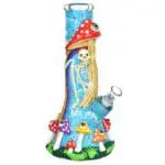 Sneaky Skeleton And Watchful Fungi Glow In Dark Beaker Water Pipe - Haze Smoke Shop USA - Vaporizers Super Store