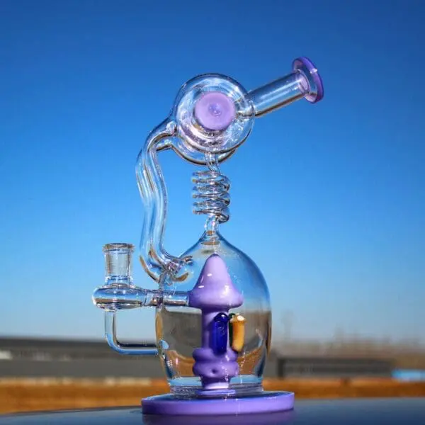 Spiral Mushroom Recycler Water Pipe w/ Circ Perc - Haze Smoke Shop USA - Vaporizers Super Store