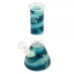 Thug Life Blue Ocean Swirl Water Pipe - Haze Smoke Shop USA - Vaporizers Super Store