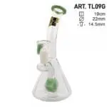 Thug Life Cube Perc Green Glass Water Pipe - Haze Smoke Shop USA - Vaporizers Super Store