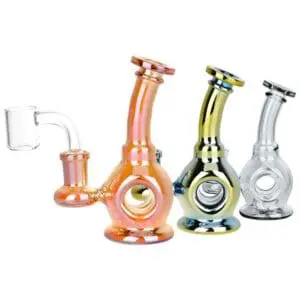 Time Warp Electroplated Glass Mini Dab Rig - Haze Smoke Shop USA - Vaporizers Super Store