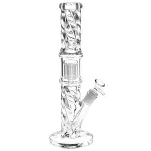 Translucent Twisty Jellyfish Perc Straight Glass Water Pipe - Haze Smoke Shop USA - Vaporizers Super Store