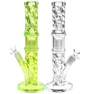 Translucent Twisty Jellyfish Perc Straight Glass Water Pipe - Haze Smoke Shop USA - Vaporizers Super Store