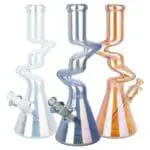 Twisty Tunnel Electroplated Glass Water Pipe - Haze Smoke Shop USA - Vaporizers Super Store