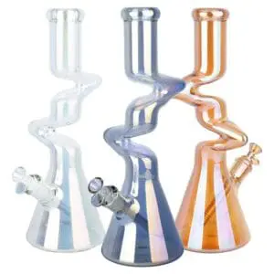 Twisty Tunnel Electroplated Glass Water Pipe - Haze Smoke Shop USA - Vaporizers Super Store