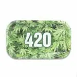 420 Green Metal Rollin' Tray - Haze Smoke Shop USA