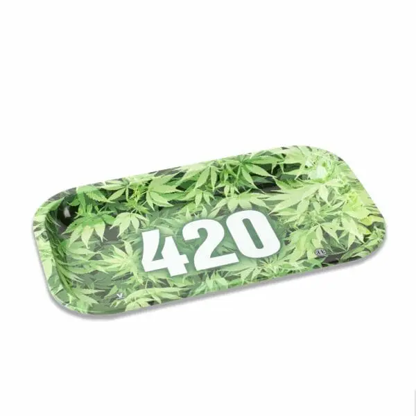 420 Green Metal Rollin' Tray - Haze Smoke Shop USA