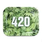 420 Green Metal Rollin' Tray - Haze Smoke Shop USA