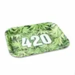 420 Green Metal Rollin' Tray - Haze Smoke Shop USA