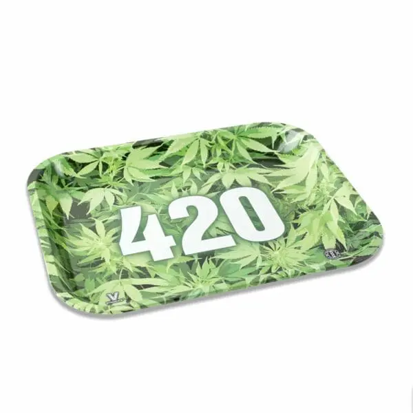 420 Green Metal Rollin' Tray - Haze Smoke Shop USA