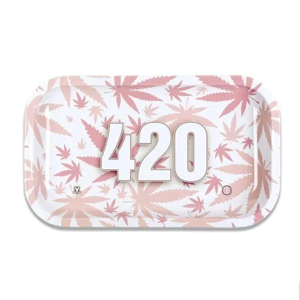 420 Pink Metal Rollin' Tray - Haze Smoke Shop USA