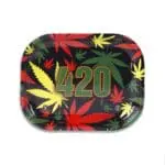 420 Rasta Metal Rollin' Tray Rolling Trays - Haze Smoke Shop USA