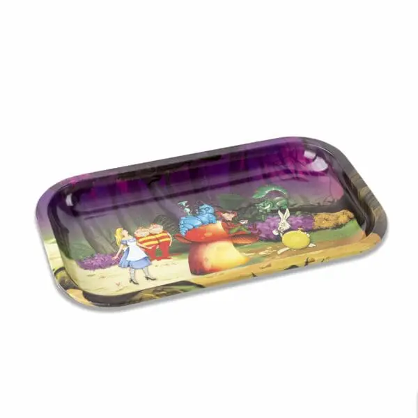 Alice Mushroom Metal Rollin' Tray - Haze Smoke Shop USA