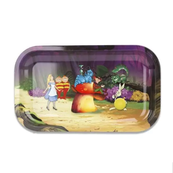 Alice Mushroom Metal Rollin' Tray - Haze Smoke Shop USA