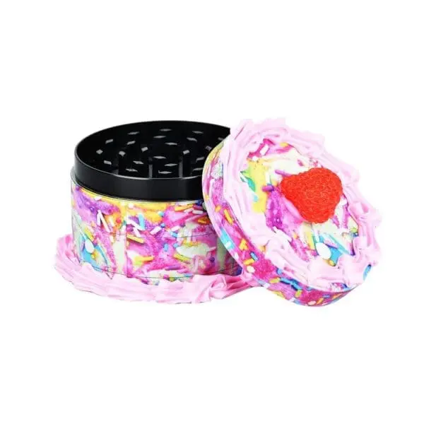 Birthday Cake Grinder - 4 Piece - 2.5" - Haze Smoke Shop USA
