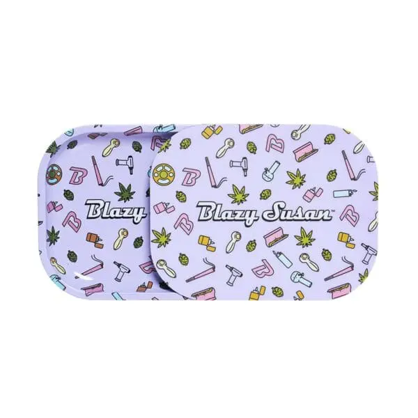Blazy Susan Rolling Tray (with Lid) - Haze Smoke Shop USA