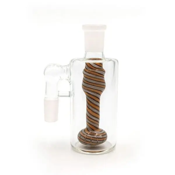 Colorful Swirl Handblown Glass Showerhead Perc Ash Catcher - Haze Smoke Shop USA