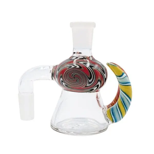 Colorful Swirl Horn Beaker Ash Catcher - Haze Smoke Shop USA